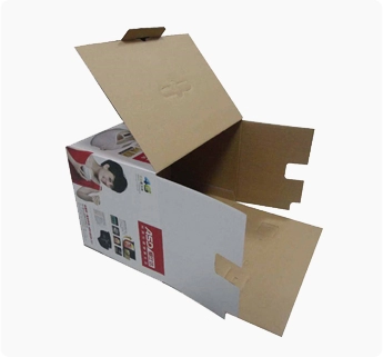 B flute corrugated printed box, B flute corrugated carton for cookware packaging, printed folding carton