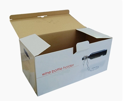 corrugated wine bottle holder, box, carton, corrugated printed box
